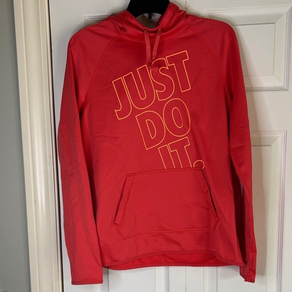 Nike Red Hoodie with Orange Accents
